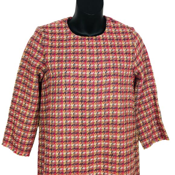 Zara TRF Collection Multi Color Tweed Dress Small - Picture 2 of 11